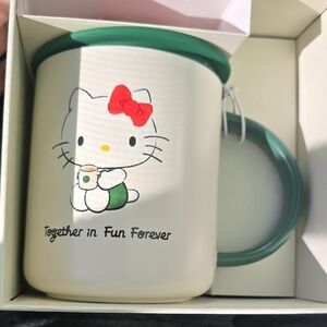 Hello Kitty Mug with Green Handle STARBUCKS